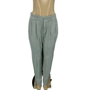 Cloth & Stone Size XS Women Wide Leg Pleated Satin Pants 31” Inseam 49-27